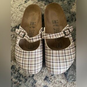 Birki Birkenstock Maria Clog! Mary Jane style! Plaid!